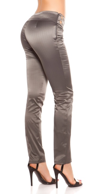 Business-trousers with pinstripes Anthracite